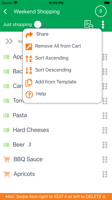 Shoppka - smart shopping list Screenshot