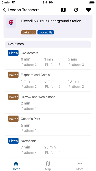 London Transport Live Times Screenshot