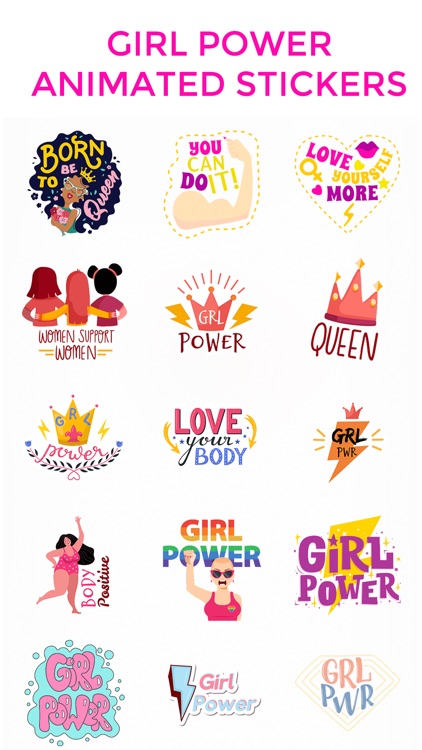 Girl Power Animated Stickers