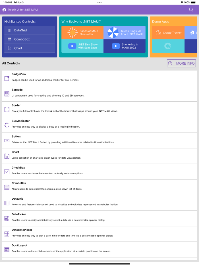 Telerik .NET MAUI Controls