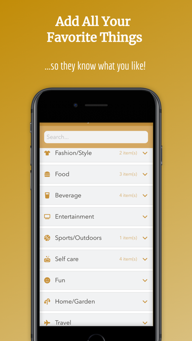Faves: Give Great Gifts Screenshot