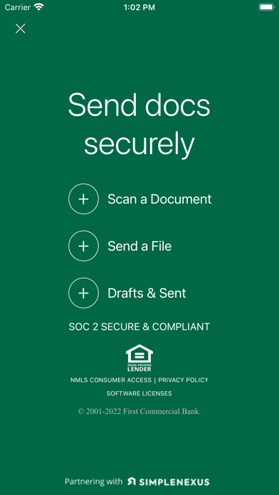 First Commercial Bank MTG Screenshot