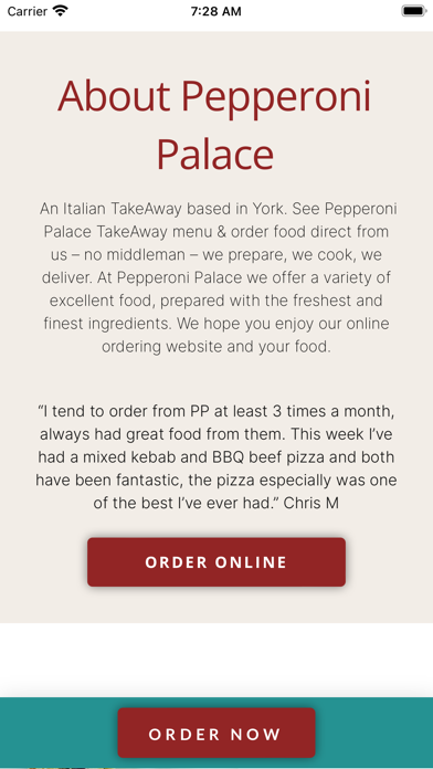 Pepperoni Palace Takeaway Screenshot