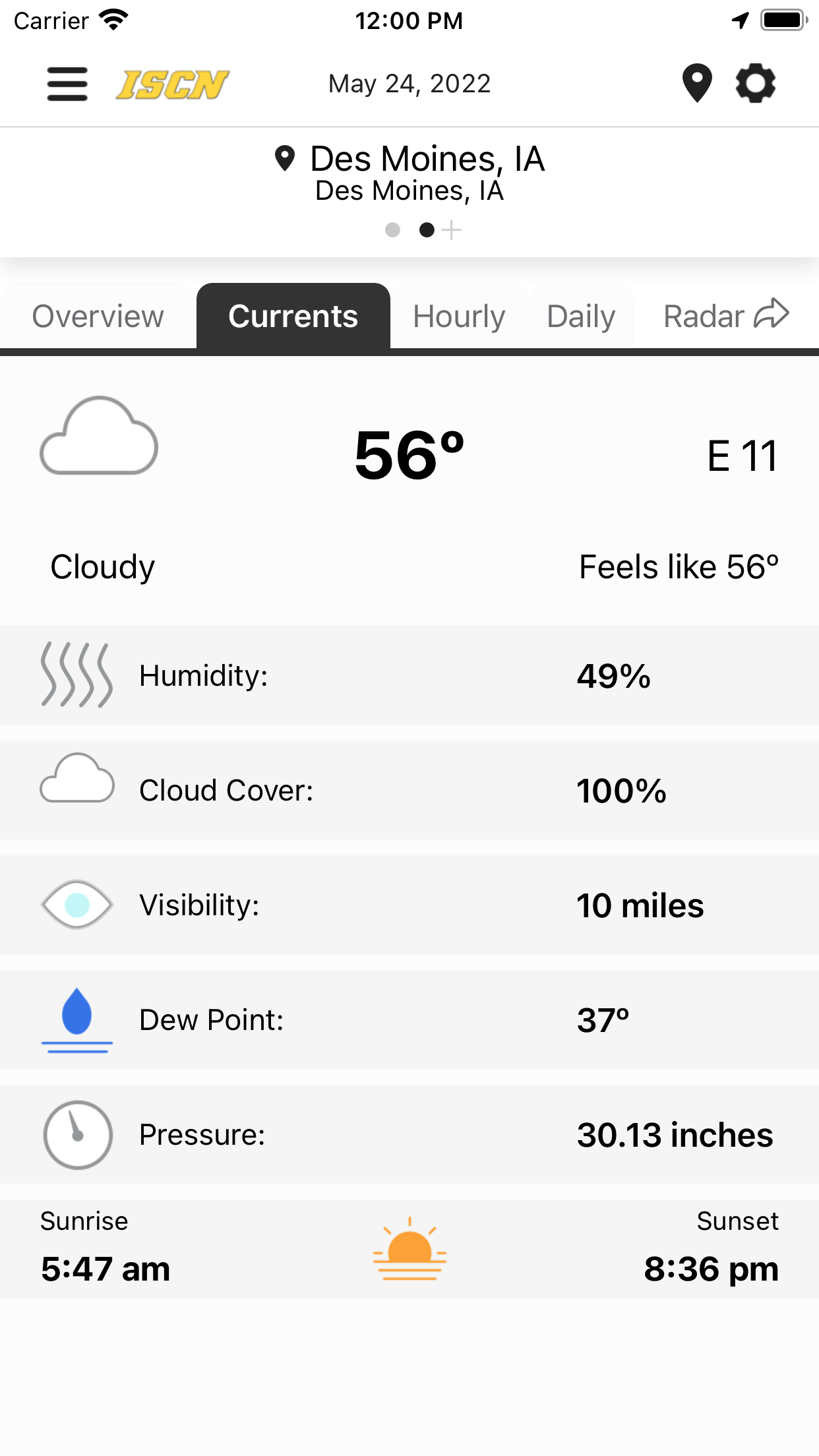 ISCN Weather screenshot 2