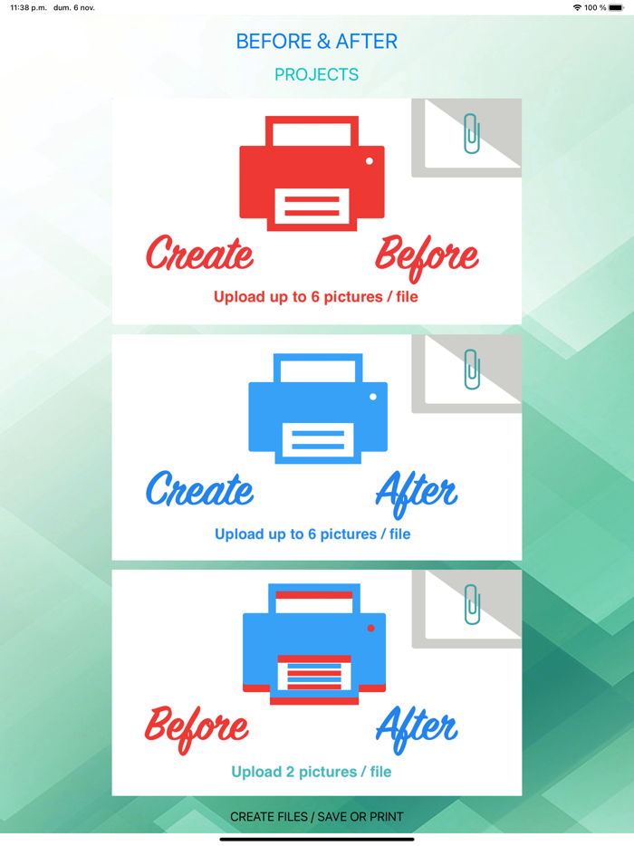 Before  After Save or Print
