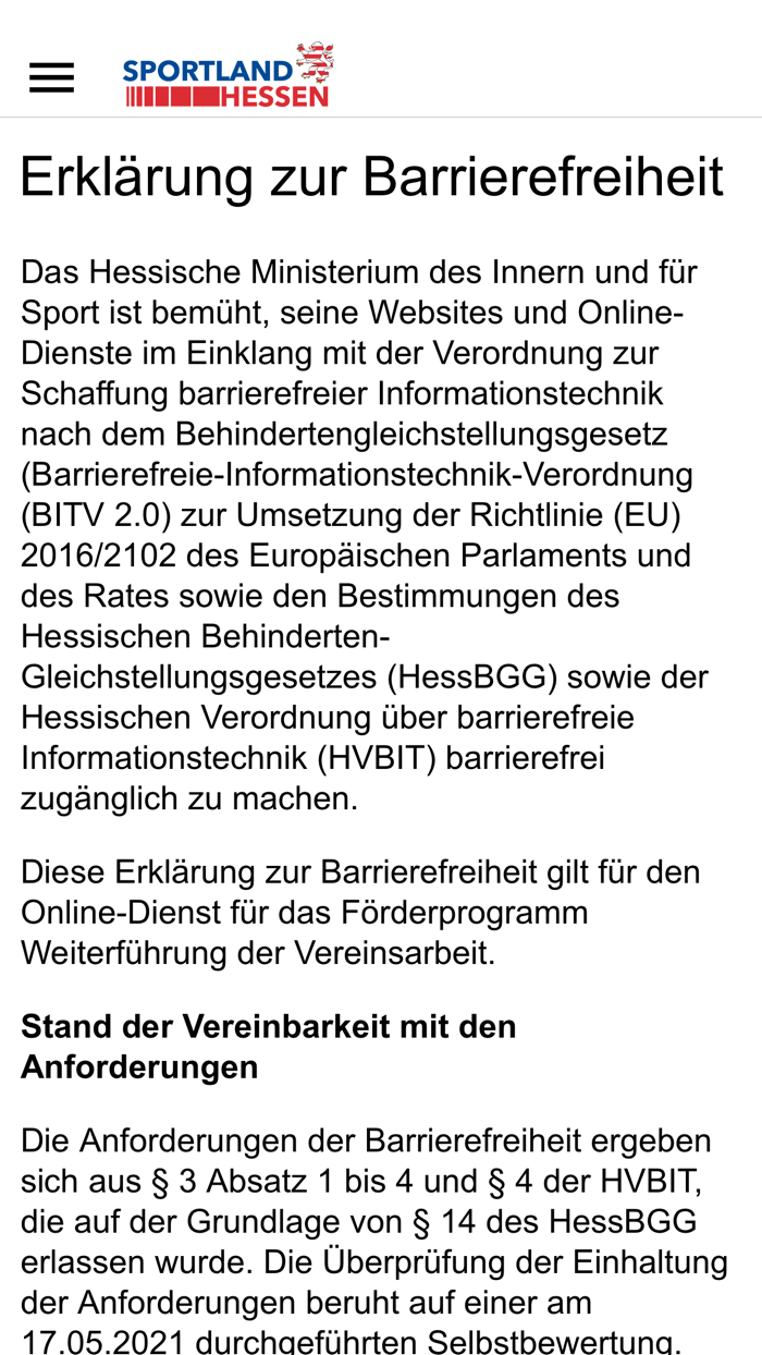 Sportland Hessen App