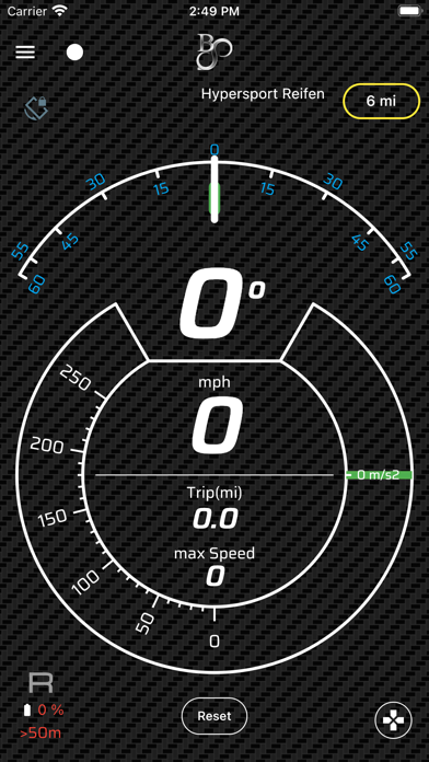 BikeSensor motorbike dashboard Screenshot