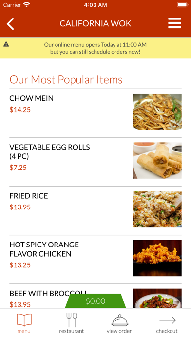 California Wok Chinese Cuisine Screenshot