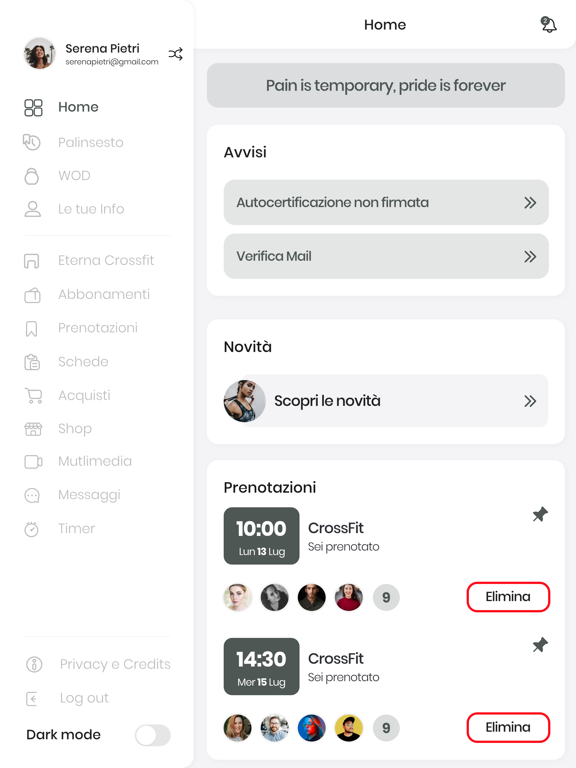 Eterna Crossfit iPad screenshot 2 - Sports app