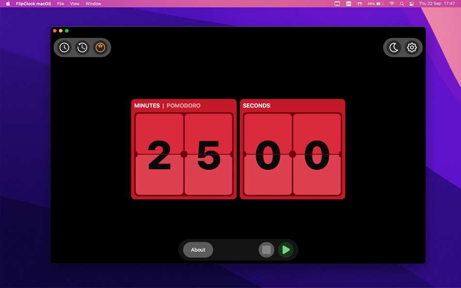#4. FlipClock: Watch Screensaver (macOS) 由: Vladislav Kovalyov