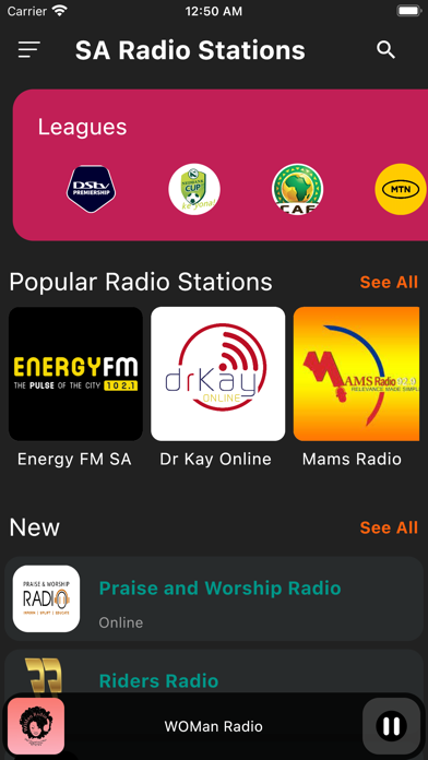 South African Radio Stations Screenshot