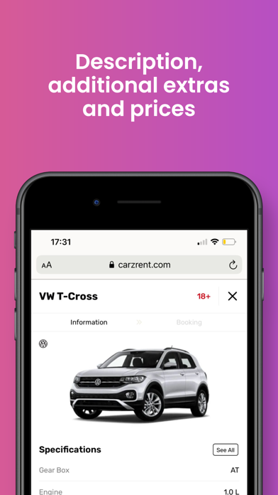 CarzRent.com Screenshot