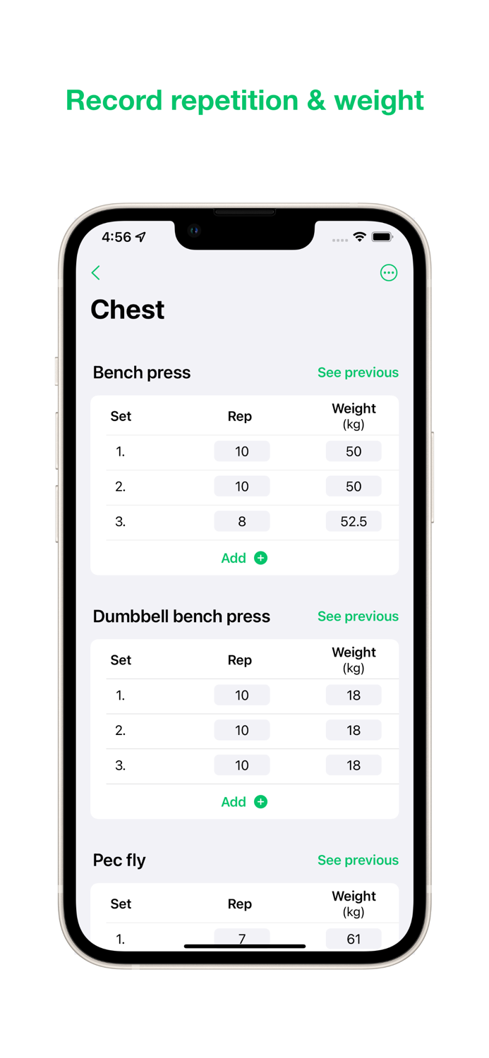GymTracker Track workouts