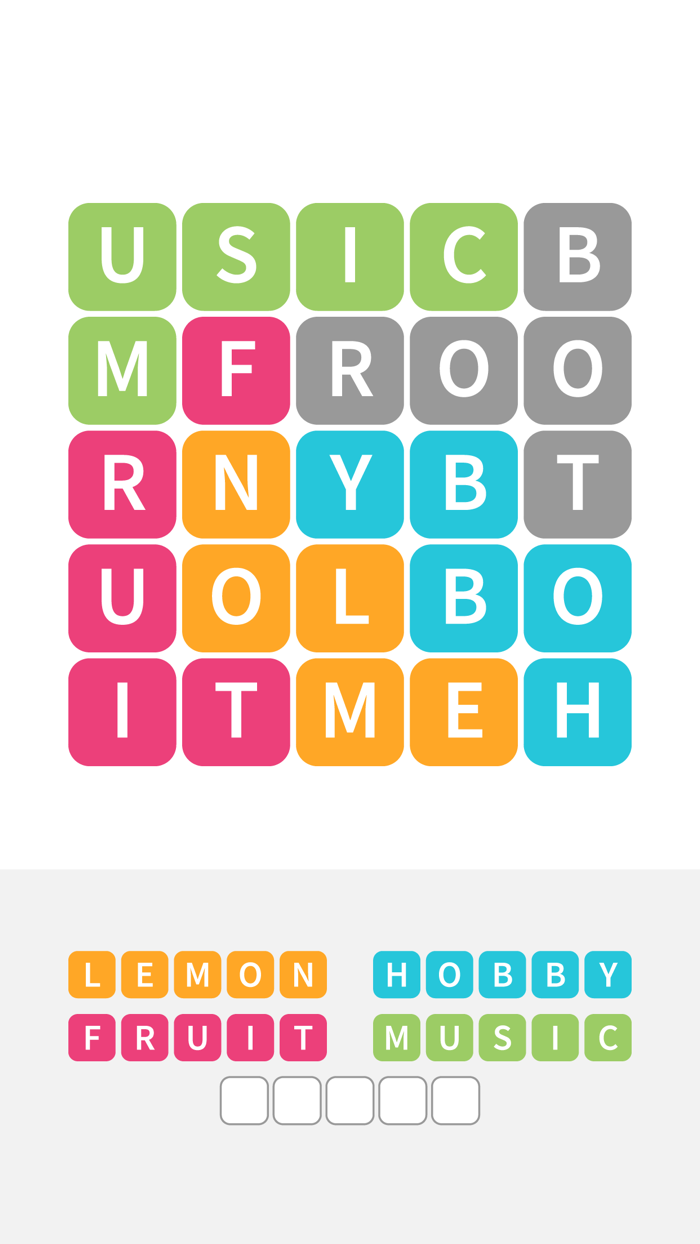Word Game - swipe the words