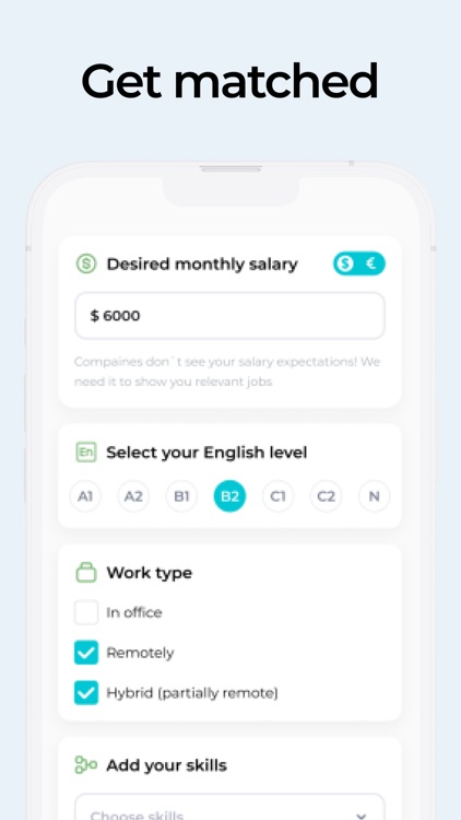 Skyworker: swipe on jobs