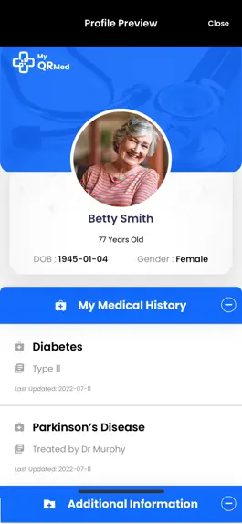 Game screenshot MyQRMed apk