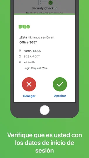 Captura de pantalla de Duo Mobile en iPhone 2
