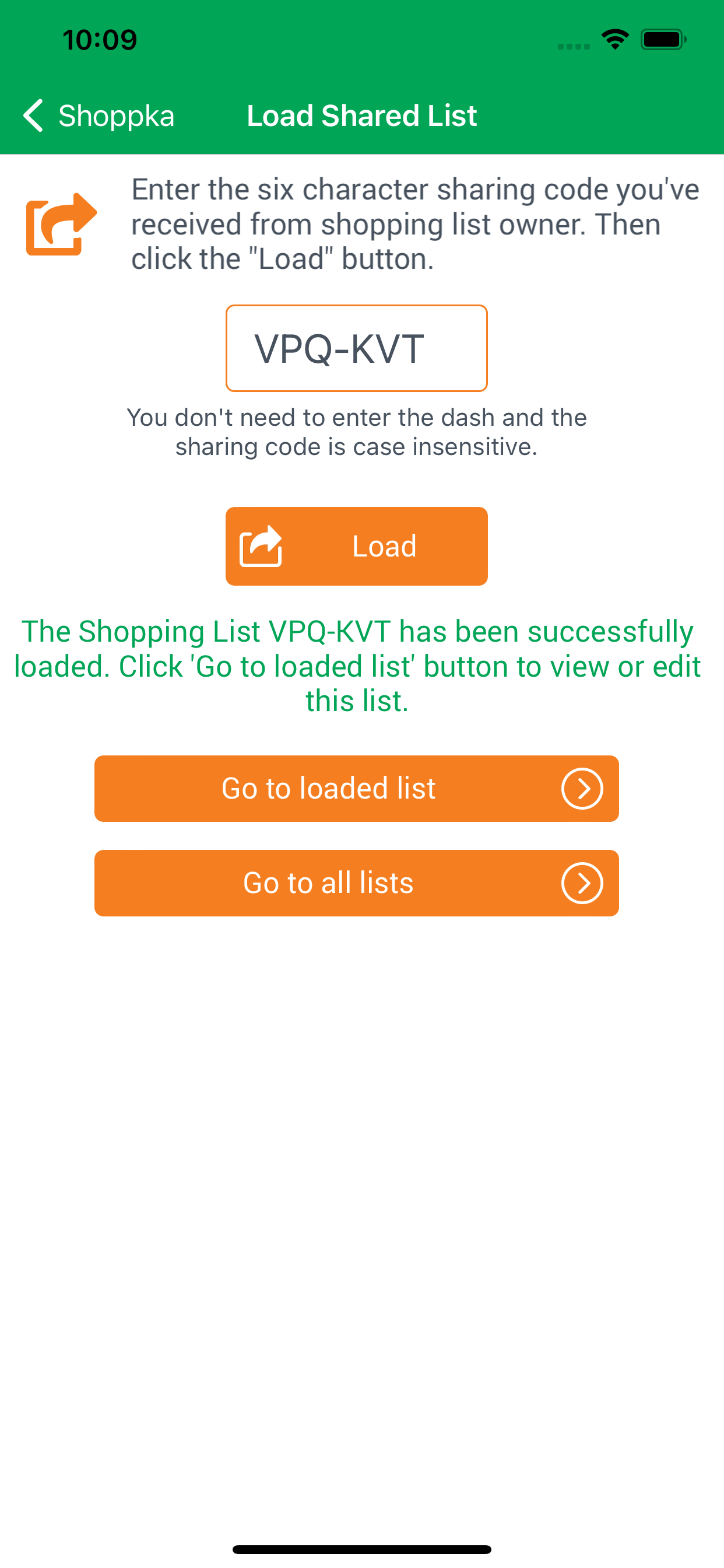 Shoppka - smart shopping list