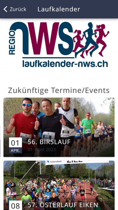 Laufkalender-NWS Screenshot