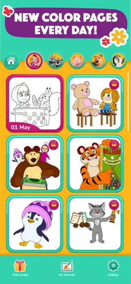 Game screenshot Masha and the Bear Colorings mod apk