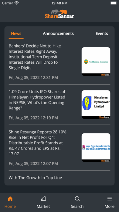 ShareSansar NEPSE App Screenshot