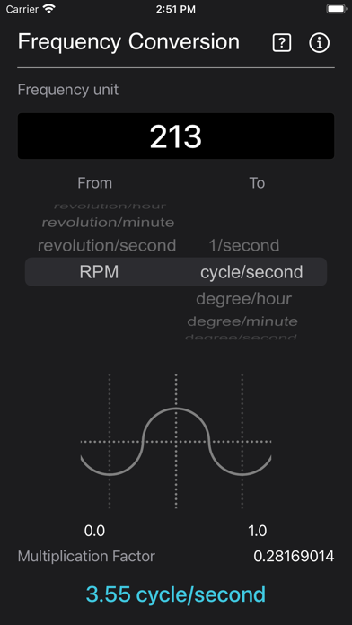 Frequency Conversion Screenshot