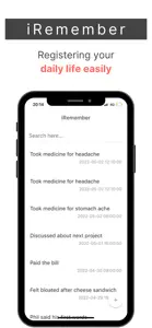iRemember App screenshot #1 for iPhone