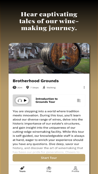 Brotherhood Winery Tours Screenshot