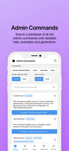 Game screenshot Ark IDs - Admin Commands & IDs hack