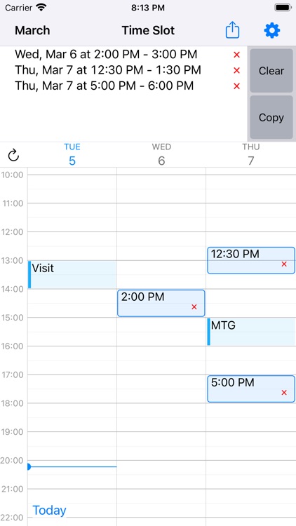 Time Slot - Calendar Text