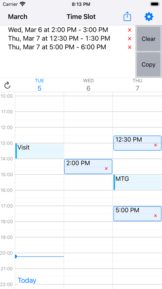 #2. Time Slot - Calendar Text (iOS) By: Shinya Hata