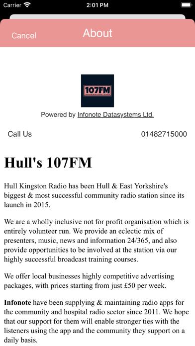 Hull's 107FM Screenshot