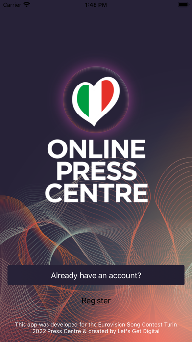 Online Press Centre ESC 2022 Screenshot