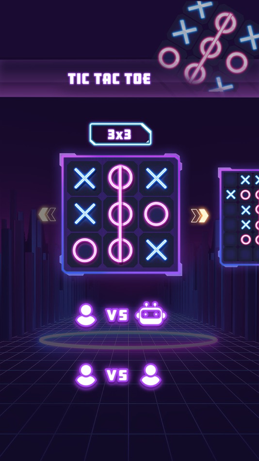 #6. Tic Tac Toe 2 Player: XO Glow (iOS) 由: Tran Dinh Hung