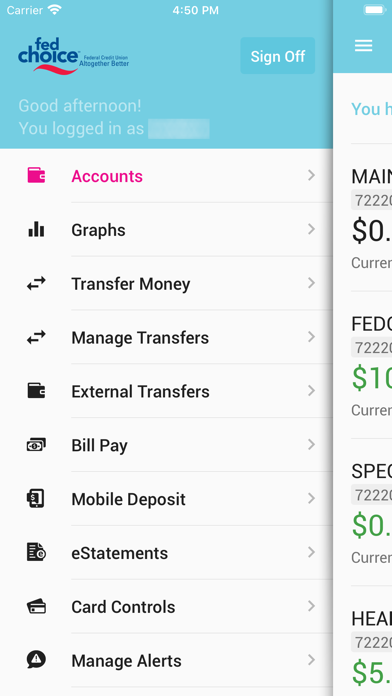 FedChoice Federal Credit Union Screenshot