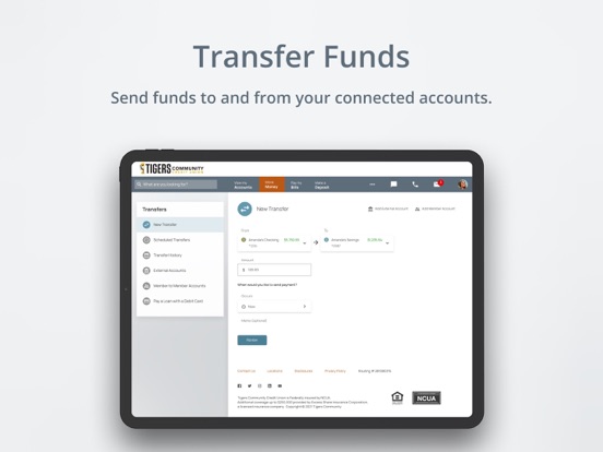 Tigers Community Credit Union iPad screenshot 6 - Finance app