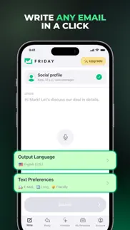 friday: ai e-mail writer iphone screenshot 2