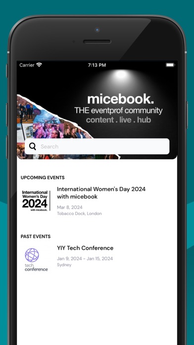micebook events Screenshot