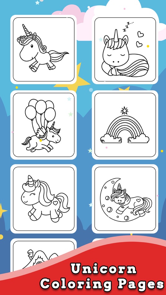#4. Unicorn Coloring Book Glitters (iOS) Podle: wilson sonkamble