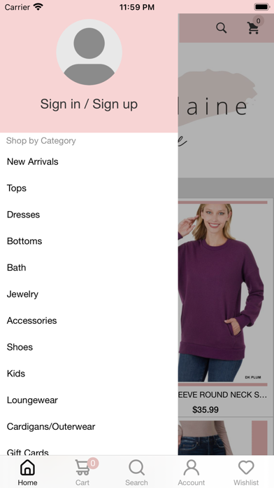 Jane Elaine Boutique Screenshot