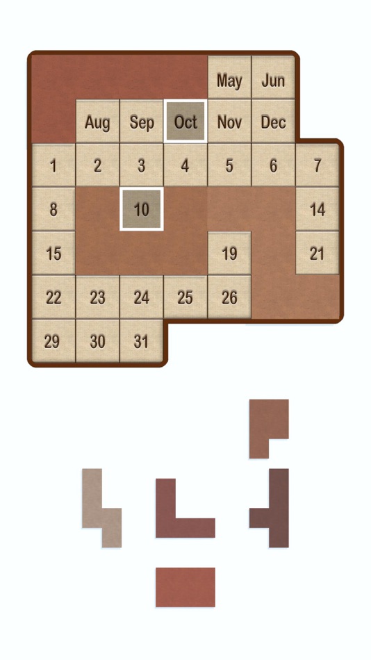 #2. Calendar Puzzle! (iOS) 由: Benjamin Richy