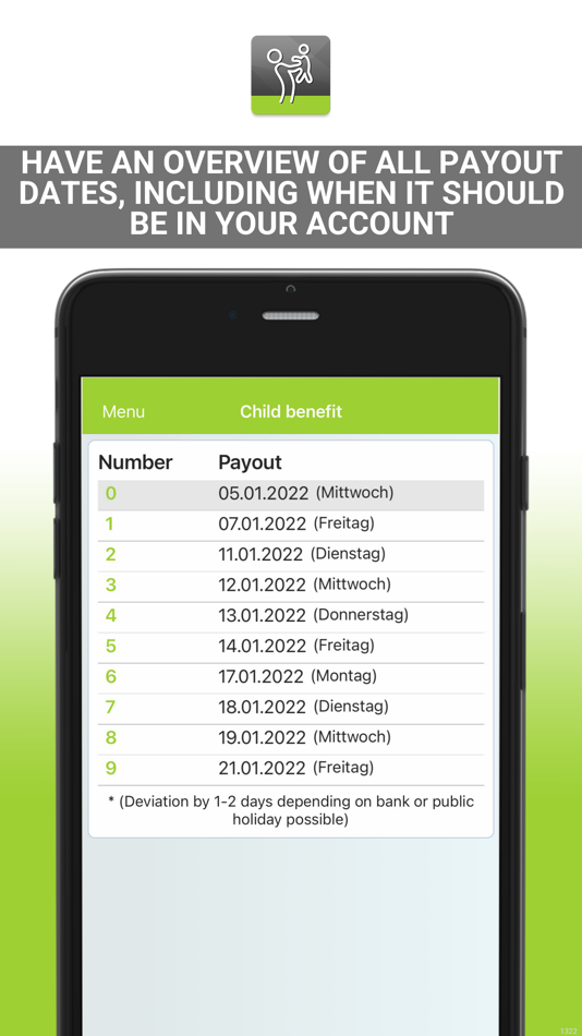 #3. Child benefit payment dates (iOS) 由: SX-WebSolutions & Marketing GmbH