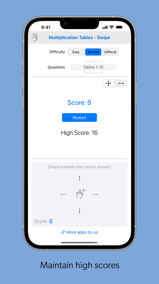 #4. Multiplication Tables Math (iOS) Podle: Namita Kaushik