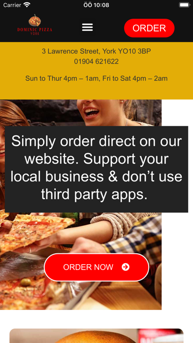 Dominic Pizza - York Screenshot