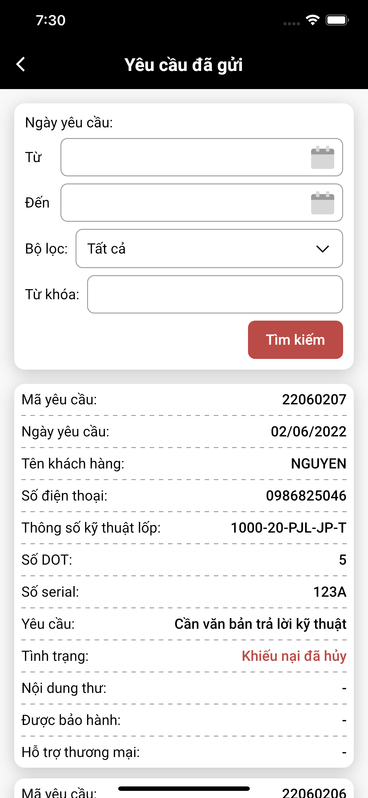 Bảo hành sản phẩm