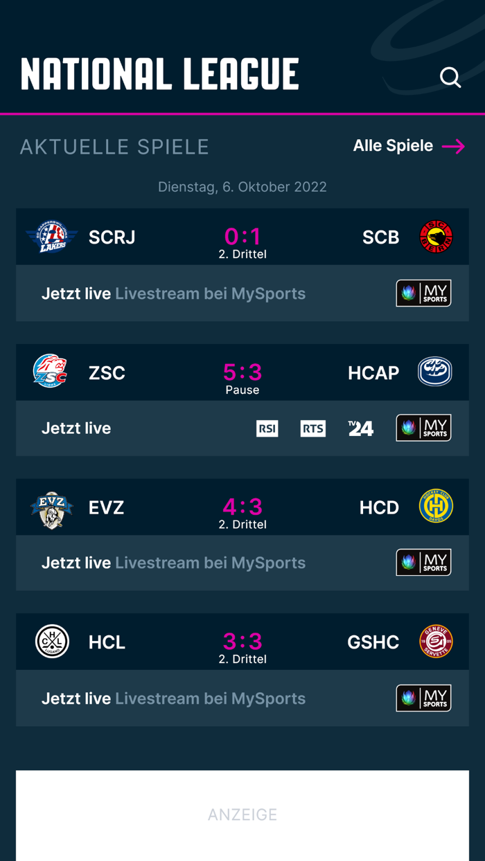 National League Official App