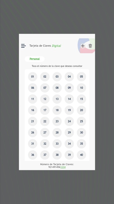Tarjeta de Claves Digital BHD Screenshot
