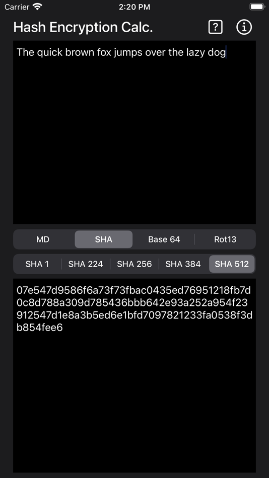 Hash & Encryption Calculator - 1.0 - (iOS)