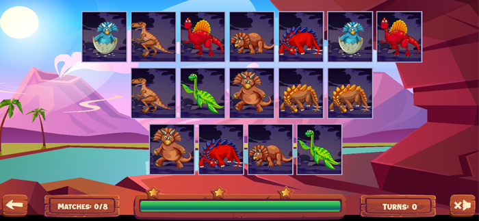 Dino Match Photo Memory Game