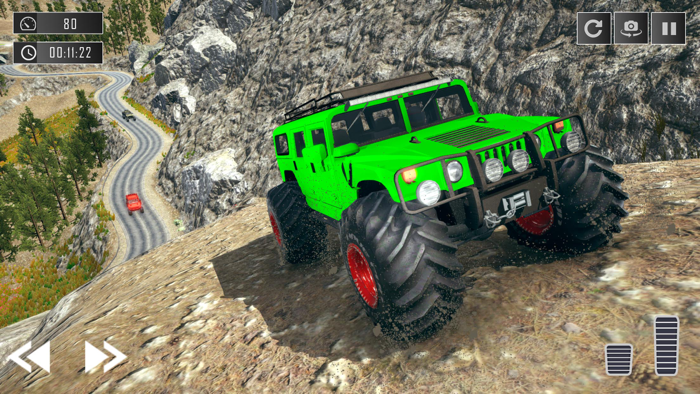 Offroad Jeep Hill Driving
